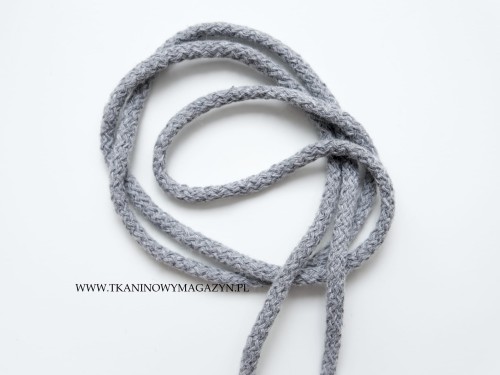 Tkaninowy Magazyn Katowice Pasmanteria Hurtownia - sznurek bawełniany - szary 6mm.jpg