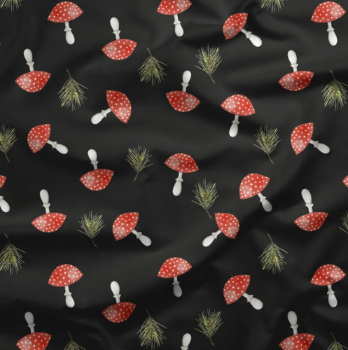 tkaninowy magazyn  tkaniny katowicetkanina poliestrowa - grzybki, grzyby, muchomorki.png