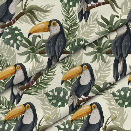 tkaninowy magazyn - tkaniny wodoodporne katowice - tukany, dżungla.png