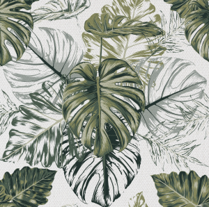 TKANINA POLIESTROWA - MONSTERY NA JASNYM TLE