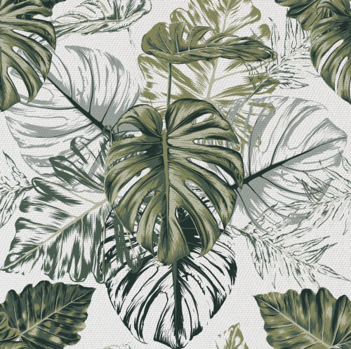 tkaninowy magazyn - tkaniny wodoodporne katowice  - monstery, liście tropikalne.png