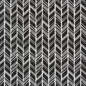 TKANINA POLIESTROWA - PLECIONKA, BIAŁO-CZARNY WARKOCZYK