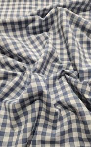 BAWEŁNA - KRATKA VICHY - BIAŁO-BŁĘKITNA 10mm