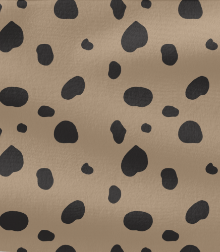 tkaninowy magazyn - tkaniny wodoodporne - cętki na karmelu, panterka.png