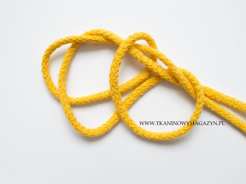 Tkaninowy Magazyn Katowice Pasmanteria Hurtownia - sznurek bawełniany - żółty  6mm.jpg