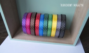 ZIELONA - TASIEMKA  W  KROPKI 12mm 